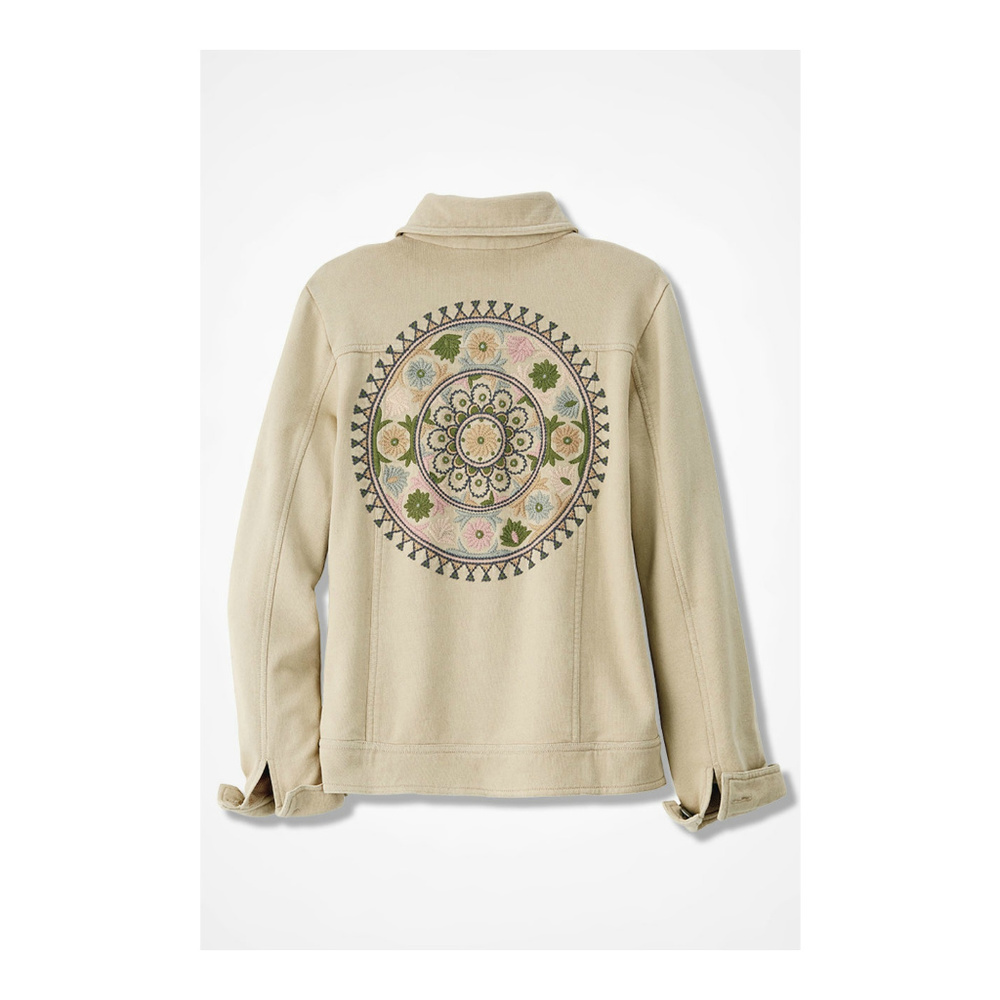 NWT-Women’s ColdwaterCreek Embroidered Back Jacket - Picture 4 of 5